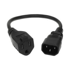 "High-Quality MicroConnect Power Cord NEMA 5-15R F to PE110403SJTC14-IT - Durable and Reliable"